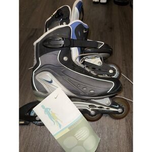 Nike N Dorfin 4 Air Max Inline Rollerblades Black Silver Women's Size 10